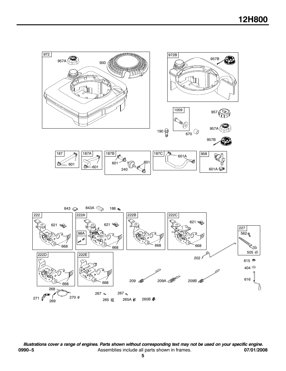 Briggs & Stratton 12H800 User Manual | Page 5 / 19