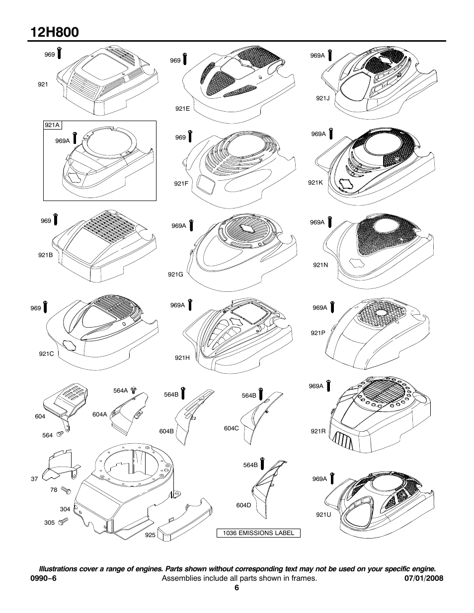 Briggs & Stratton 12H800 User Manual | Page 6 / 19