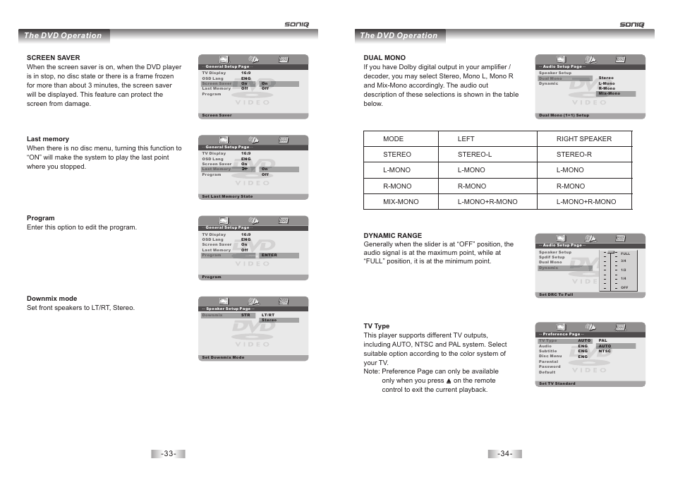 页 18, The dvd operation | SONIQ E23Z13A REV AC User Manual | Page 18 / 21