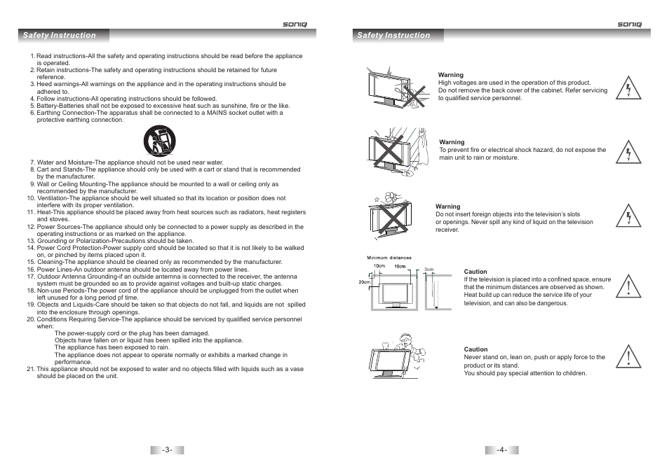 SONIQ E23Z13A REV AC User Manual | Page 3 / 21