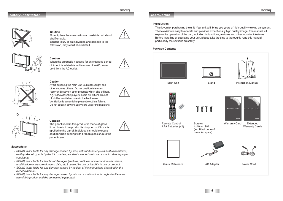 SONIQ E23Z13A REV AC User Manual | Page 4 / 21