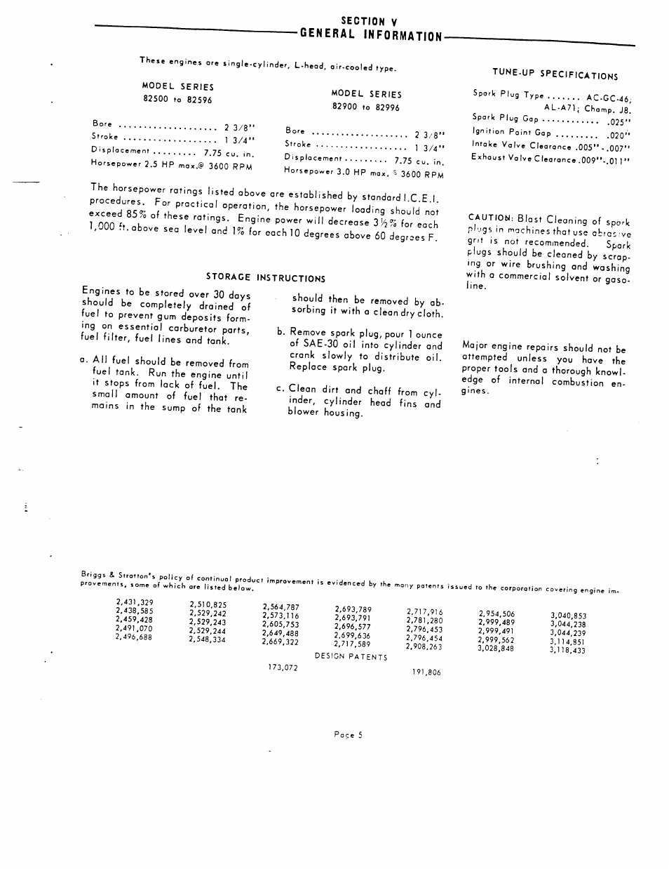 Briggs & Stratton Model 82900 User Manual | Page 8 / 8