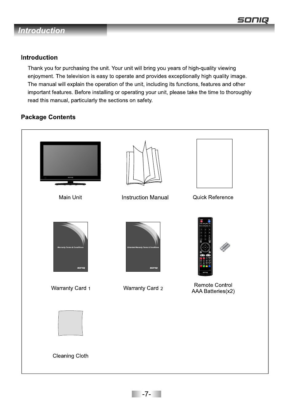 页面 9 | SONIQ E26Z11B User Manual | Page 8 / 45