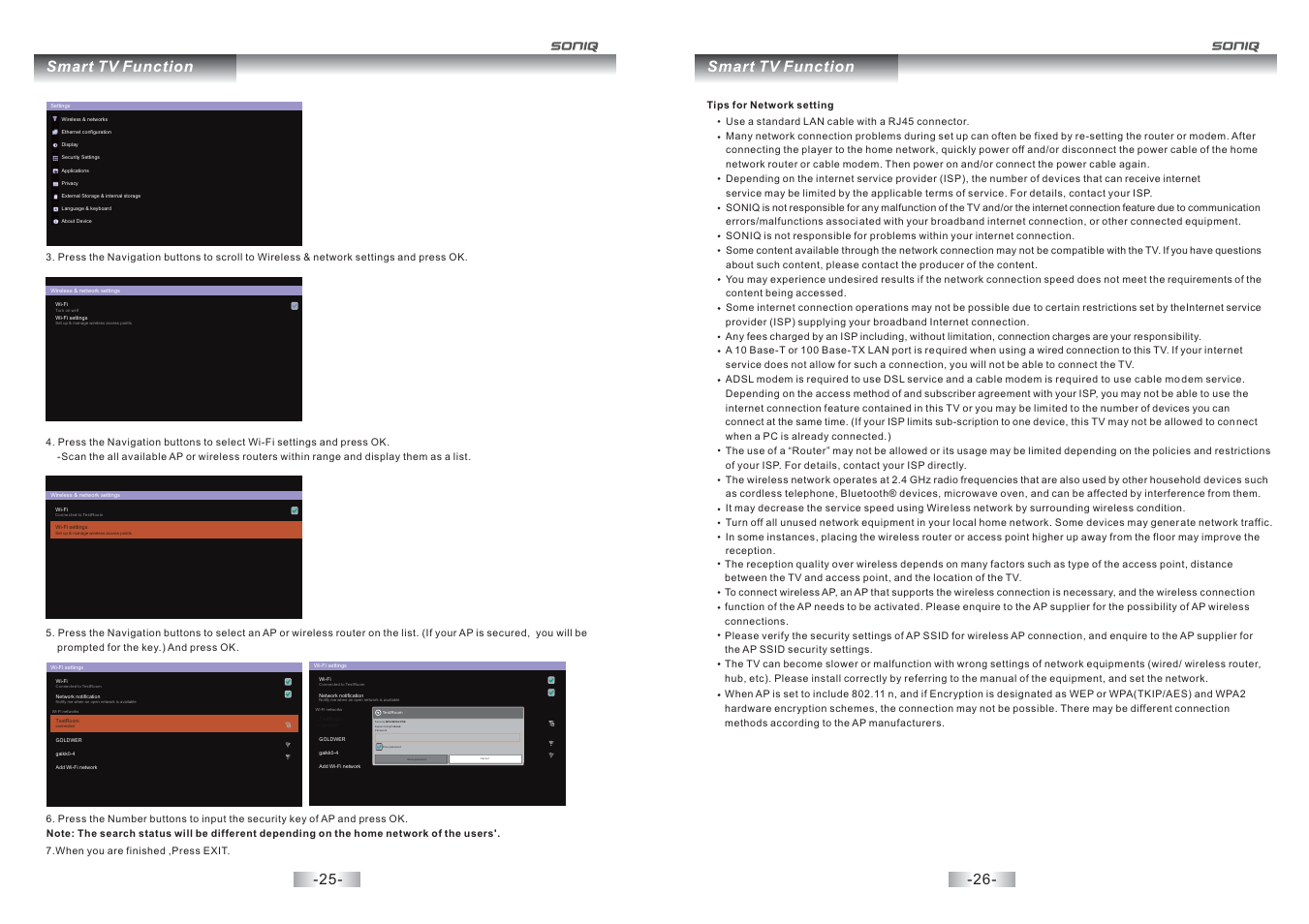 Smart tv function | SONIQ E32S12A User Manual | Page 14 / 25