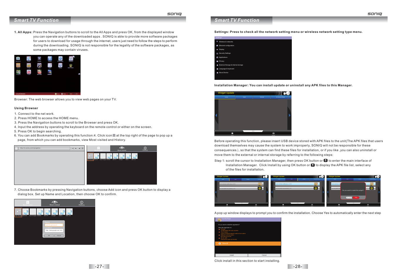 Smart tv function | SONIQ E32S12A User Manual | Page 15 / 25