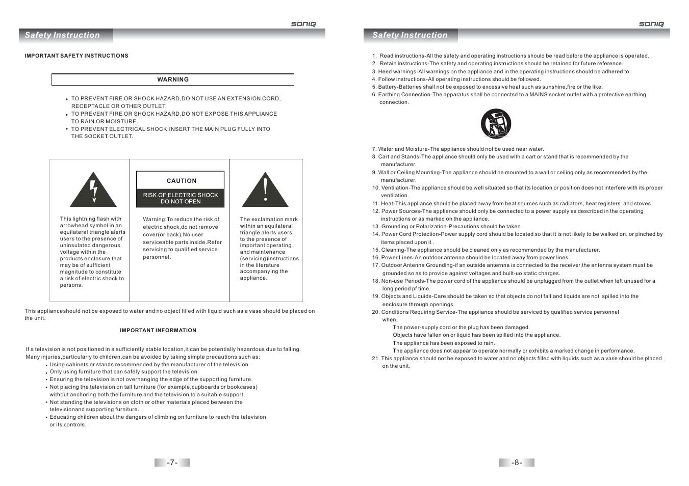 SONIQ E32S12A User Manual | Page 5 / 25