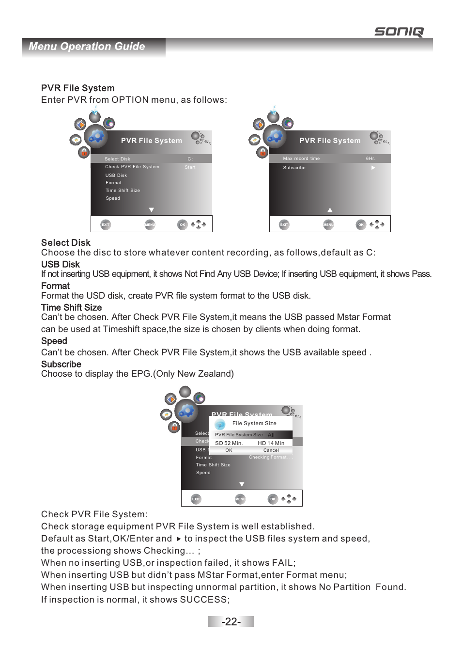 页 23, Subscribe choose, Display | Only, Zealand | SONIQ E32Z10A User Manual | Page 23 / 35