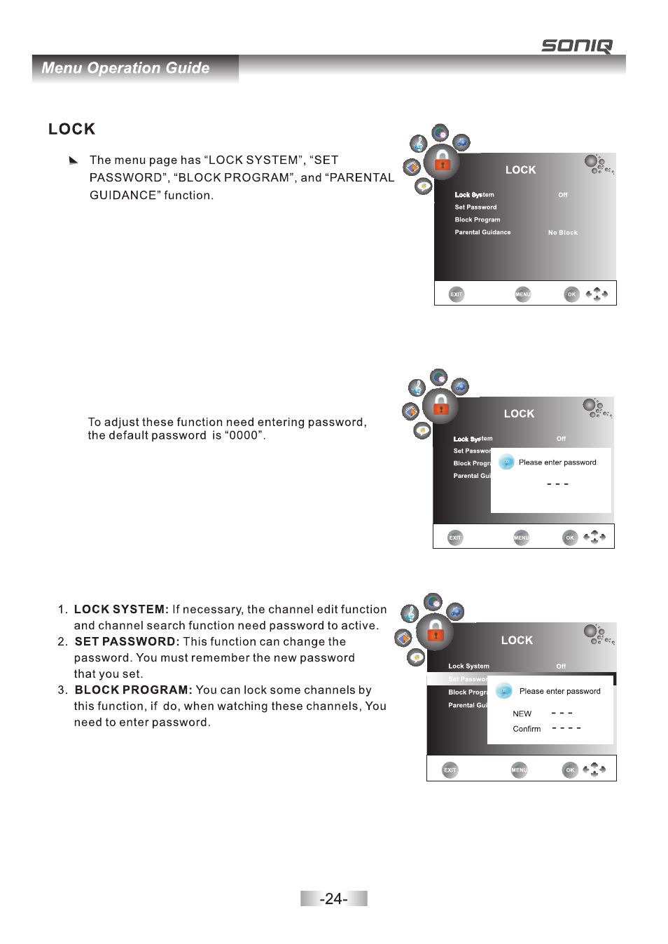 页 25 | SONIQ E32Z10A User Manual | Page 25 / 35