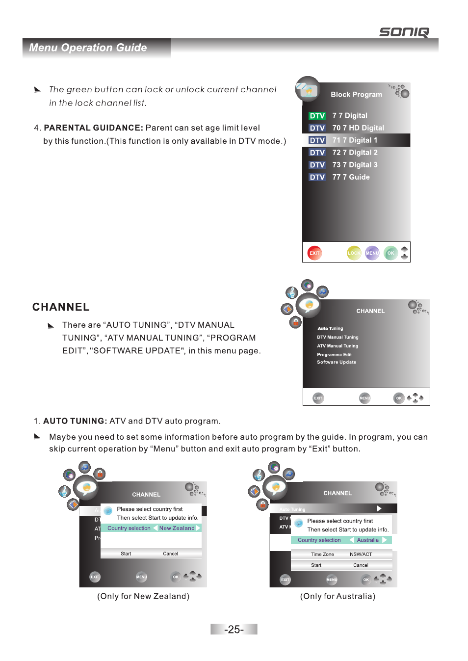 页 26 | SONIQ E32Z10A User Manual | Page 26 / 35