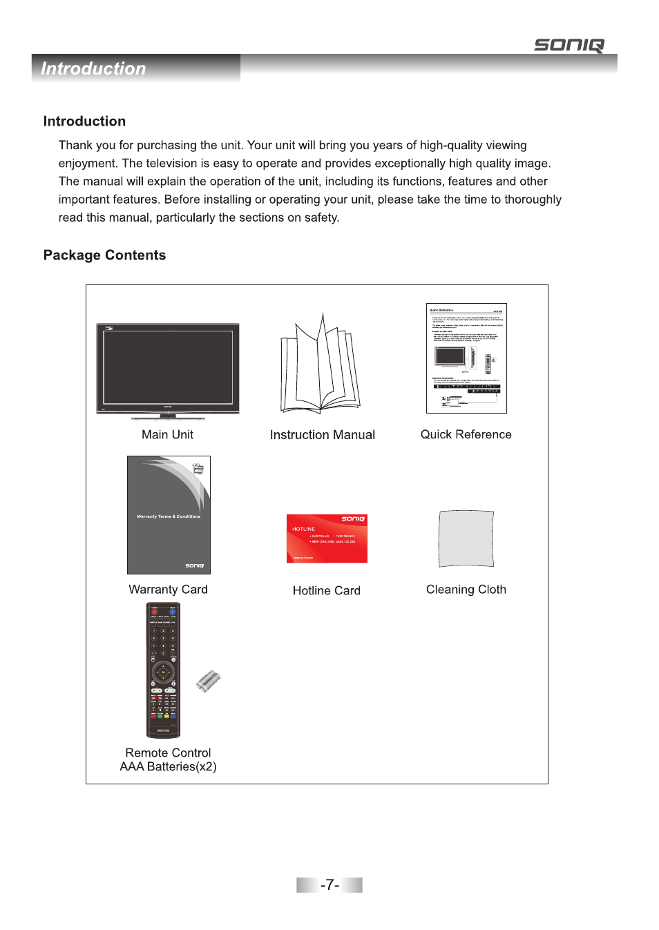 SONIQ E32Z10A User Manual | Page 8 / 35