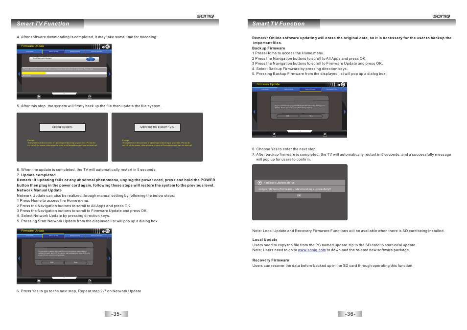 页 19, Smart tv function | SONIQ E40S12A User Manual | Page 19 / 25