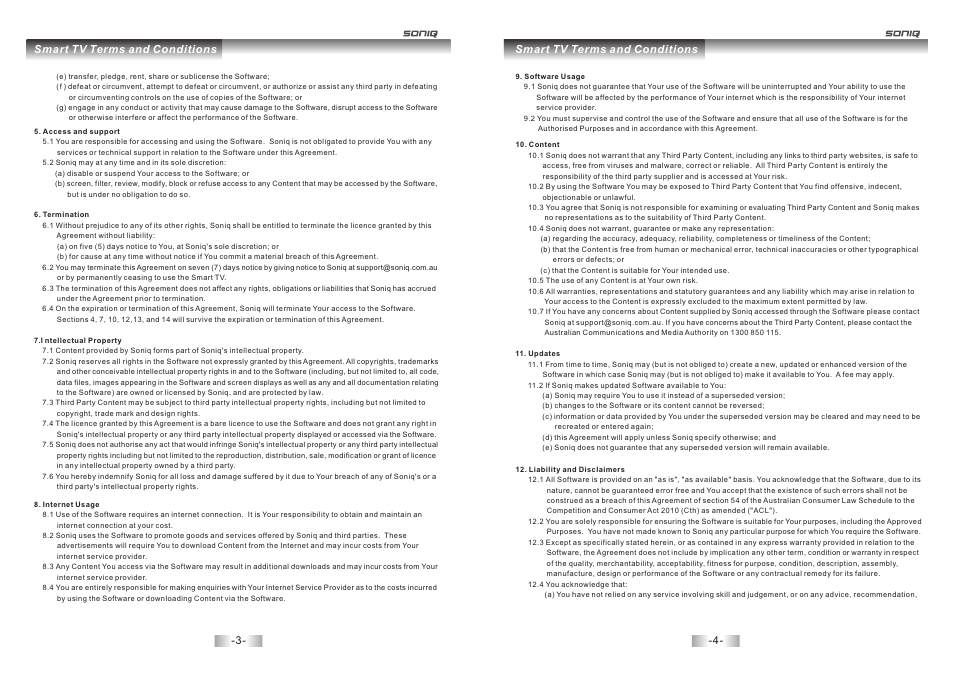 SONIQ E40S12A User Manual | Page 3 / 25