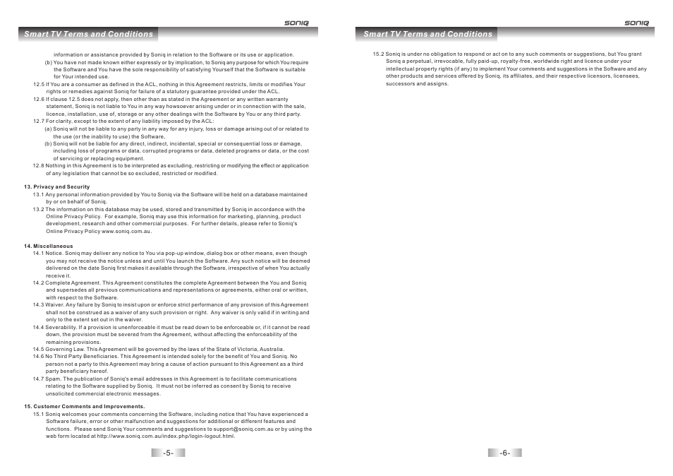 SONIQ E40S12A User Manual | Page 4 / 25