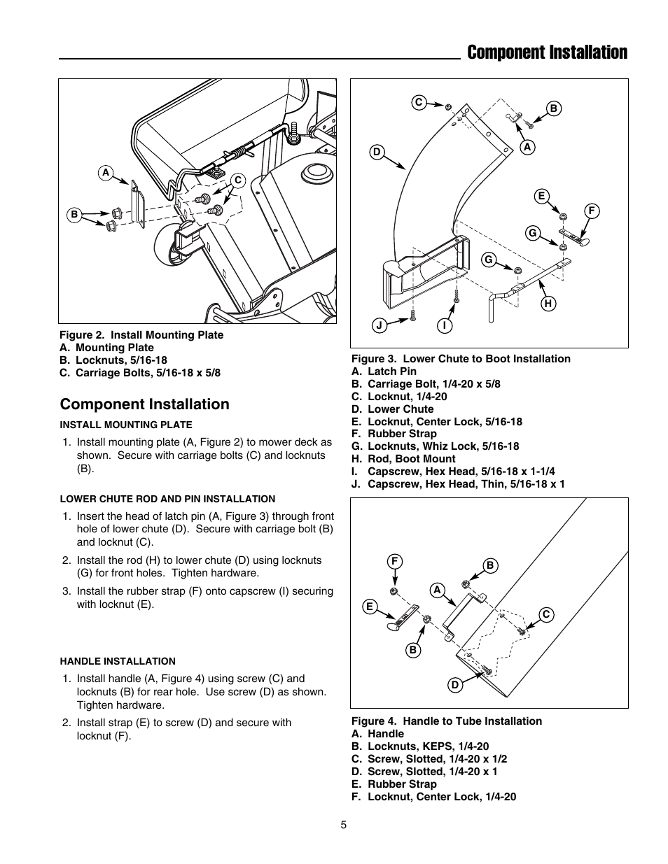 Component installation | Briggs & Stratton 5900703 User Manual | Page 7 / 16