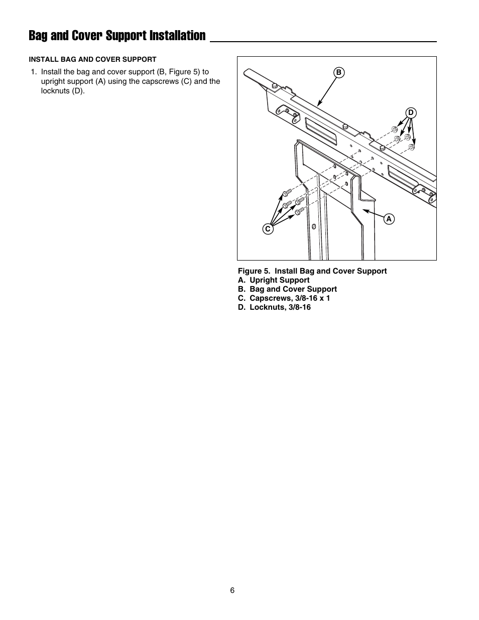 Bag and cover support installation | Briggs & Stratton 5900703 User Manual | Page 8 / 16