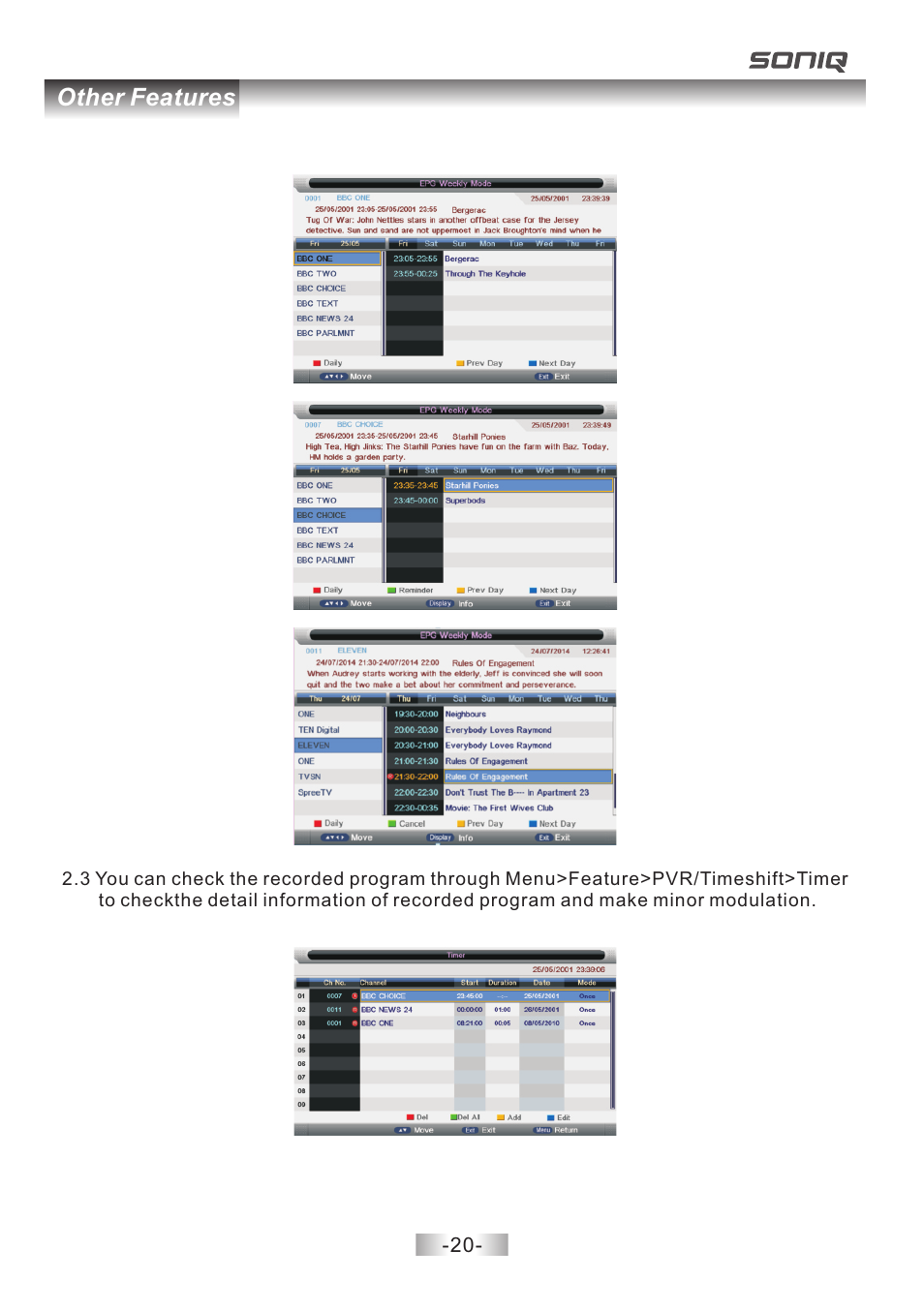 页 21 | SONIQ E40V14B User Manual | Page 21 / 26