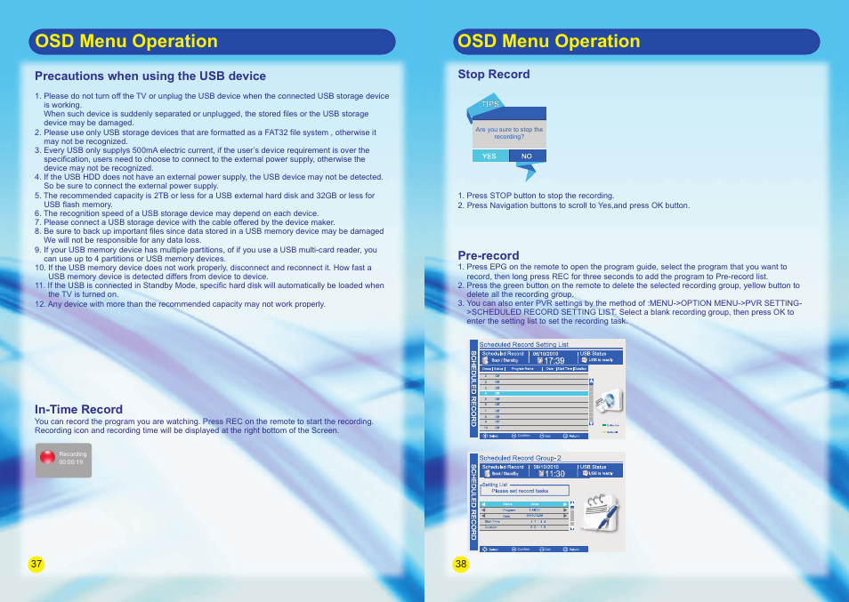 Osd menu operation | SONIQ E42S14A E47S14A E55S14A User Manual | Page 19 / 24