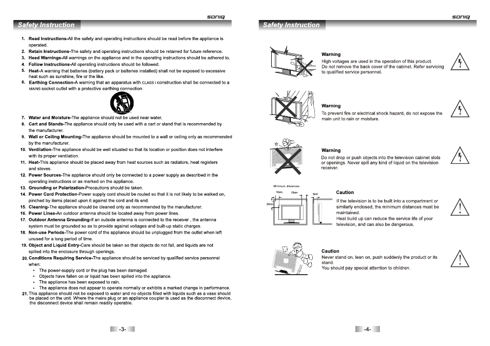 SONIQ E46Z10A User Manual | Page 3 / 25