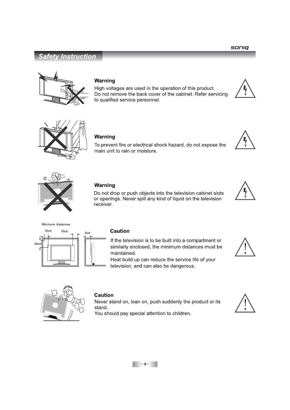 SONIQ E46Z11A User Manual | Page 5 / 55