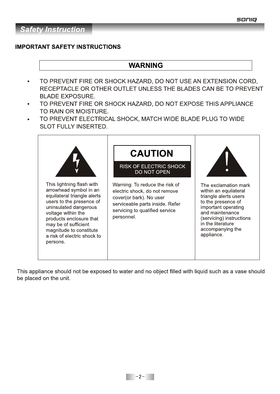 SONIQ E55Z11A User Manual | Page 3 / 55
