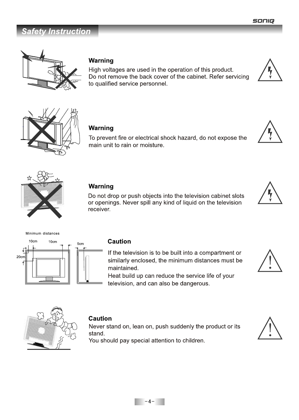 SONIQ E55Z11A User Manual | Page 5 / 55