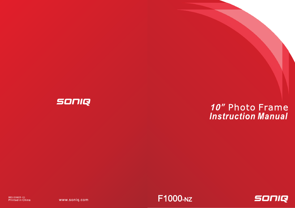 SONIQ F1000 User Manual | 15 pages