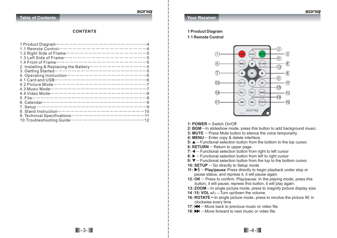 SONIQ F800 User Manual | Page 3 / 7