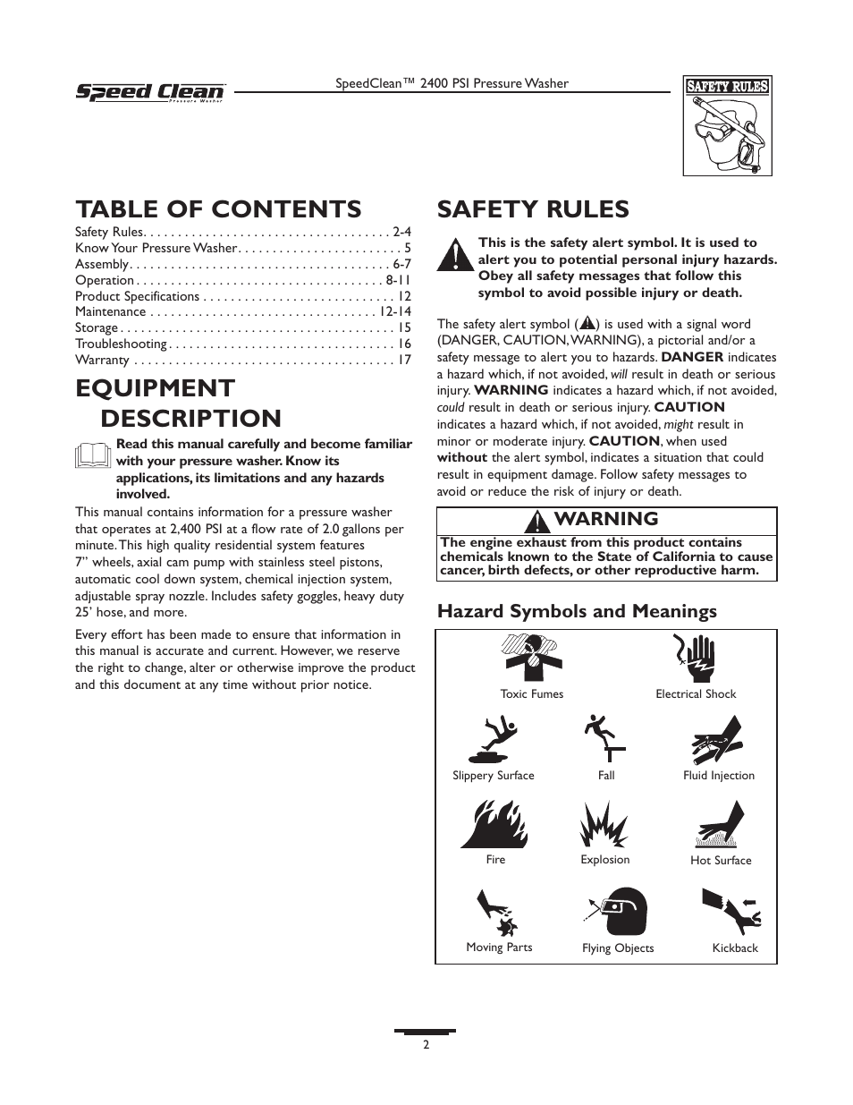 Briggs & Stratton 020227-0 User Manual | Page 2 / 32