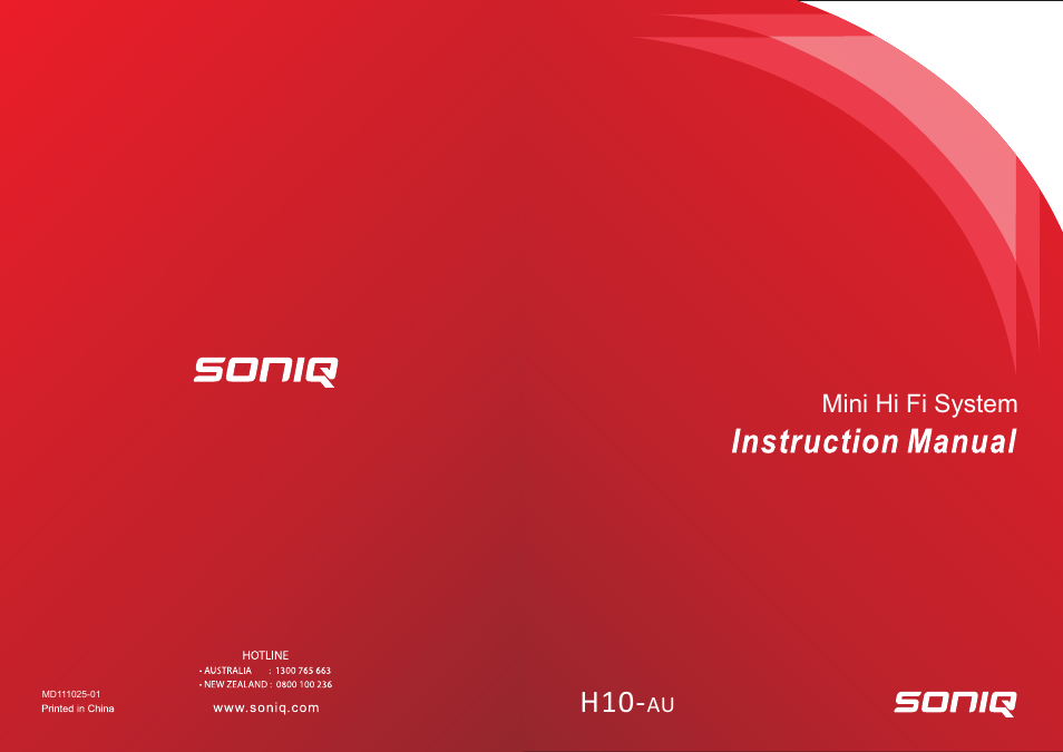SONIQ H10 User Manual | 13 pages