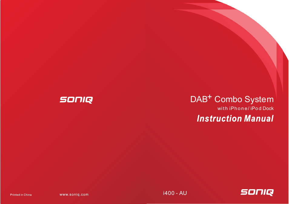 SONIQ I400 User Manual | 12 pages