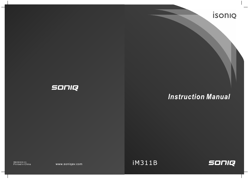 SONIQ IM311B User Manual | 8 pages