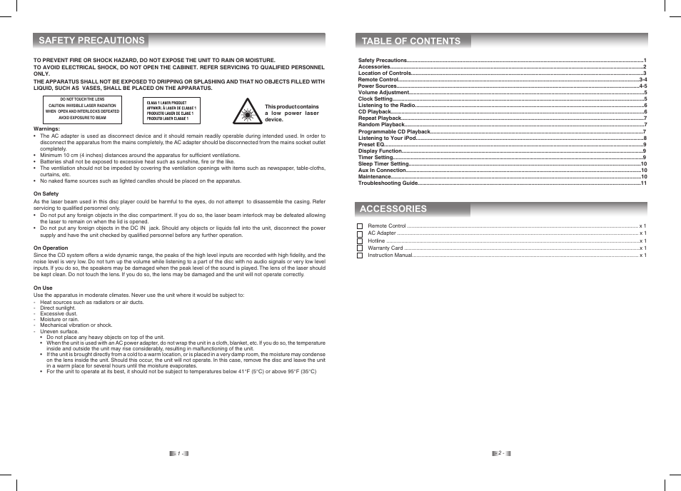 SONIQ IM311B User Manual | Page 2 / 8