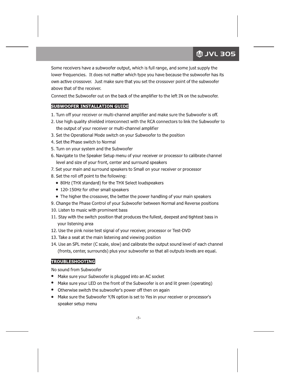 SONIQ JVL305 User Manual | Page 6 / 8