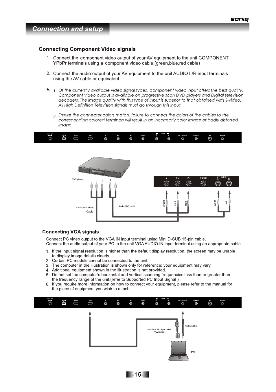 页面 16 | SONIQ L16V10B User Manual | Page 16 / 37