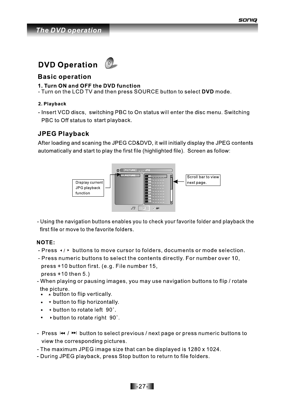 页面 28 | SONIQ L16V10B User Manual | Page 28 / 37