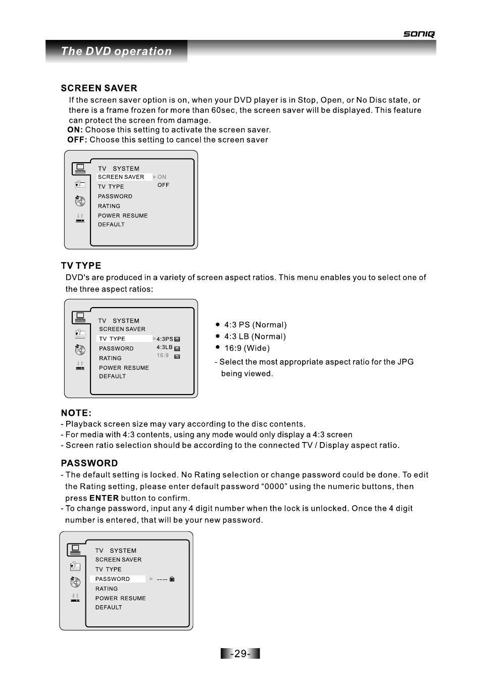 页面 30 | SONIQ L16V10B User Manual | Page 30 / 37