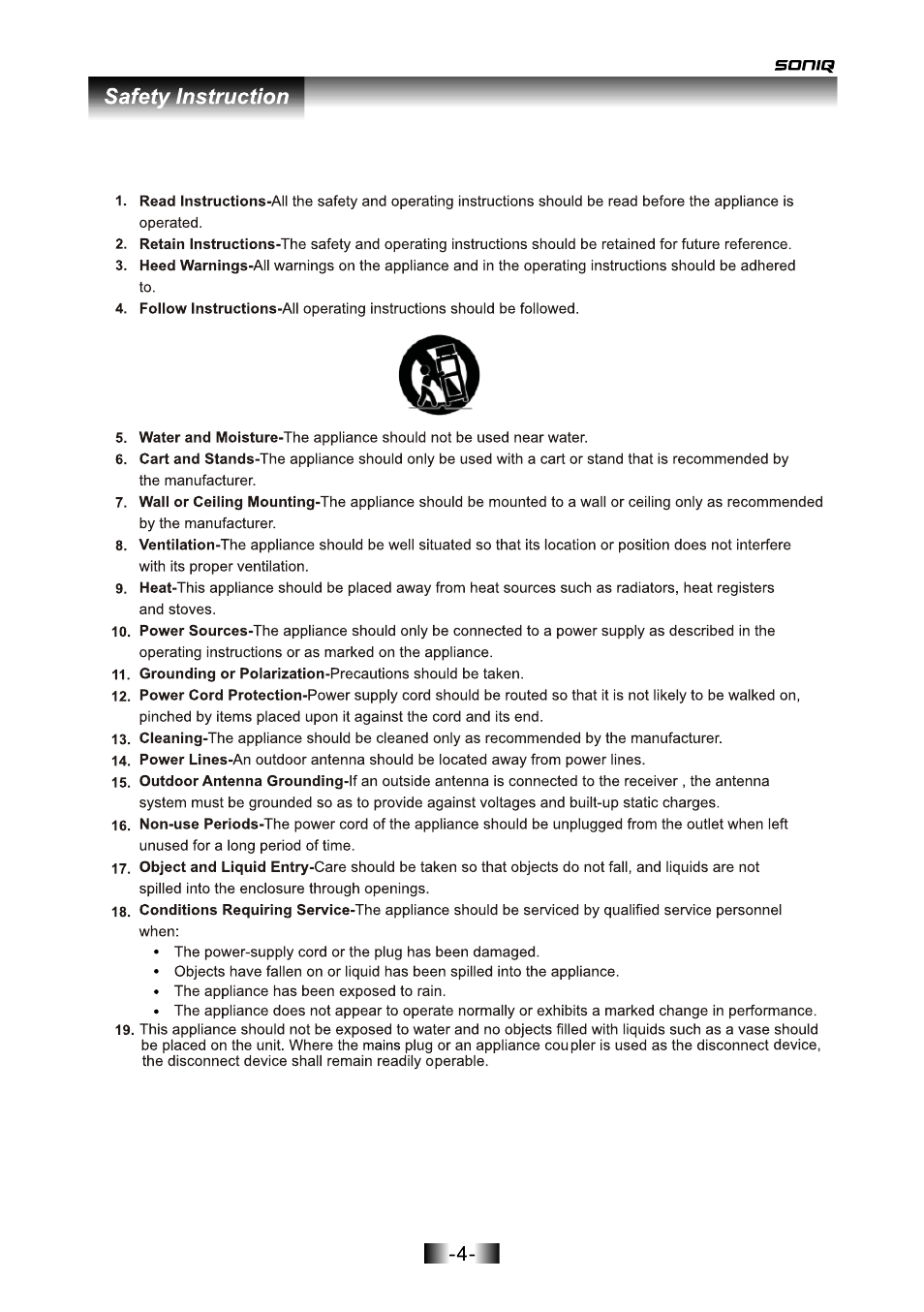 页面 5 | SONIQ L16V10B User Manual | Page 5 / 37