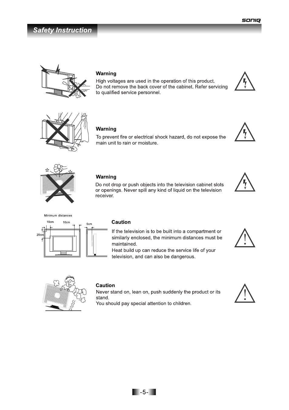 页面 6 | SONIQ L16V10B User Manual | Page 6 / 37