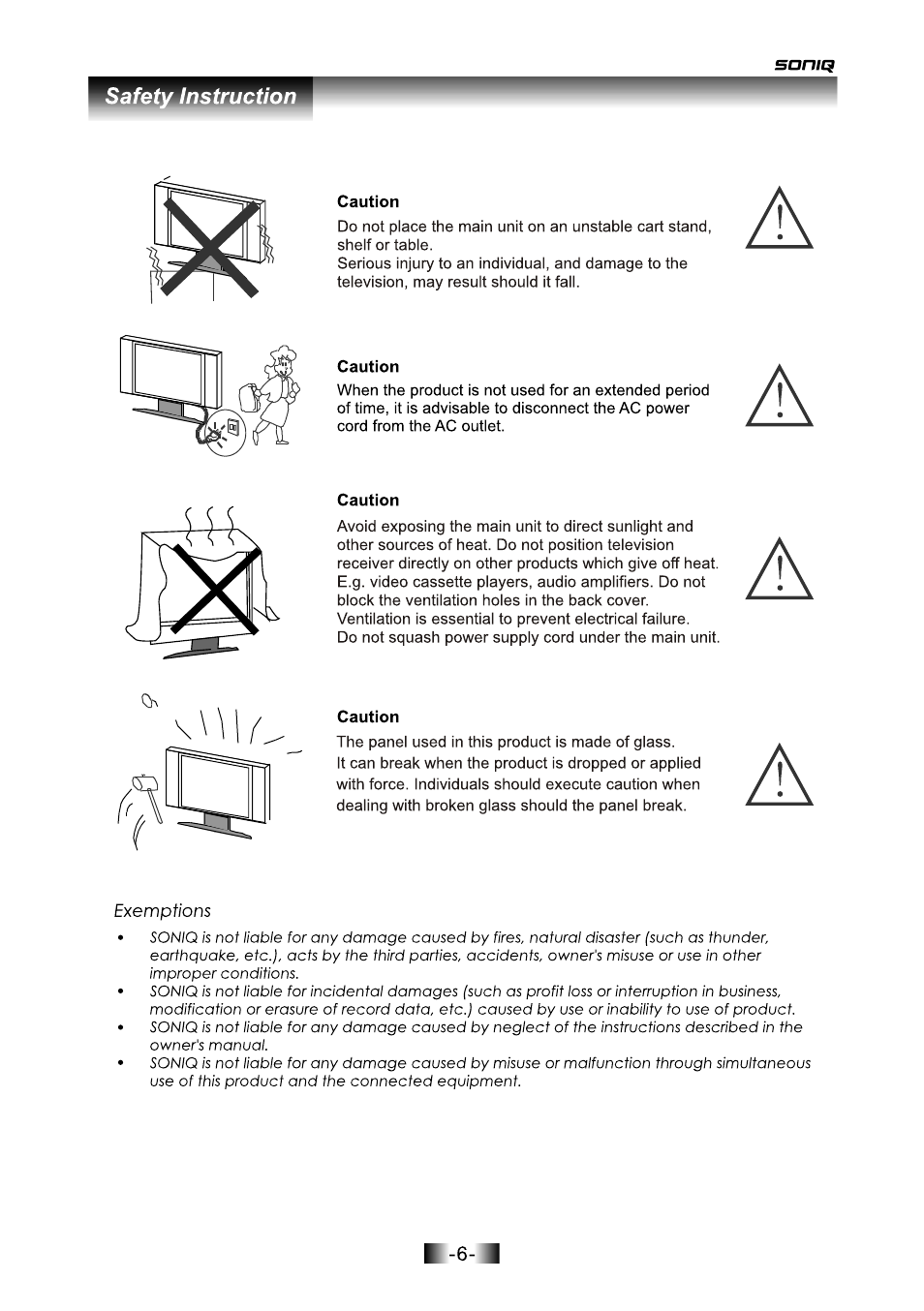 页面 7 | SONIQ L16V10B User Manual | Page 7 / 37