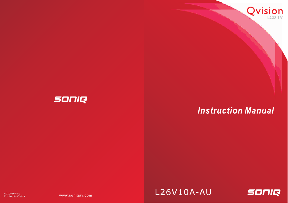 SONIQ L26V10A User Manual | 27 pages