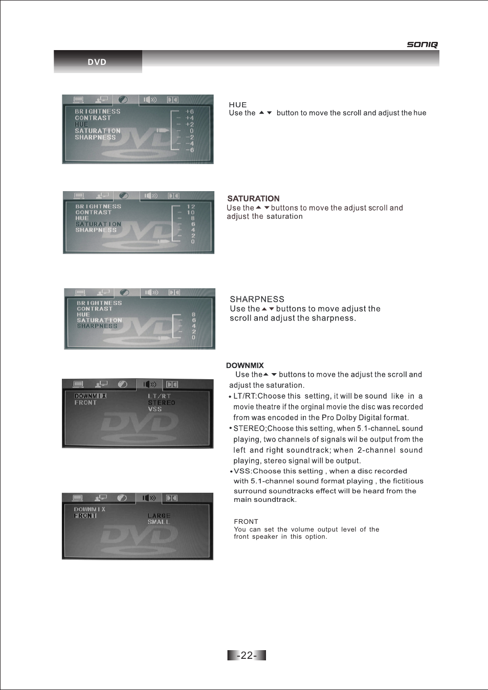 页 22 | SONIQ L26V10A User Manual | Page 23 / 27