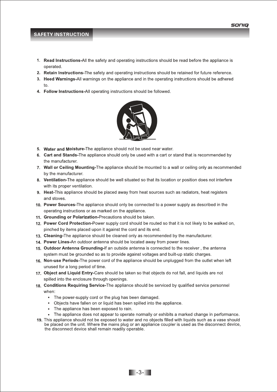 SONIQ L26V10A User Manual | Page 4 / 27