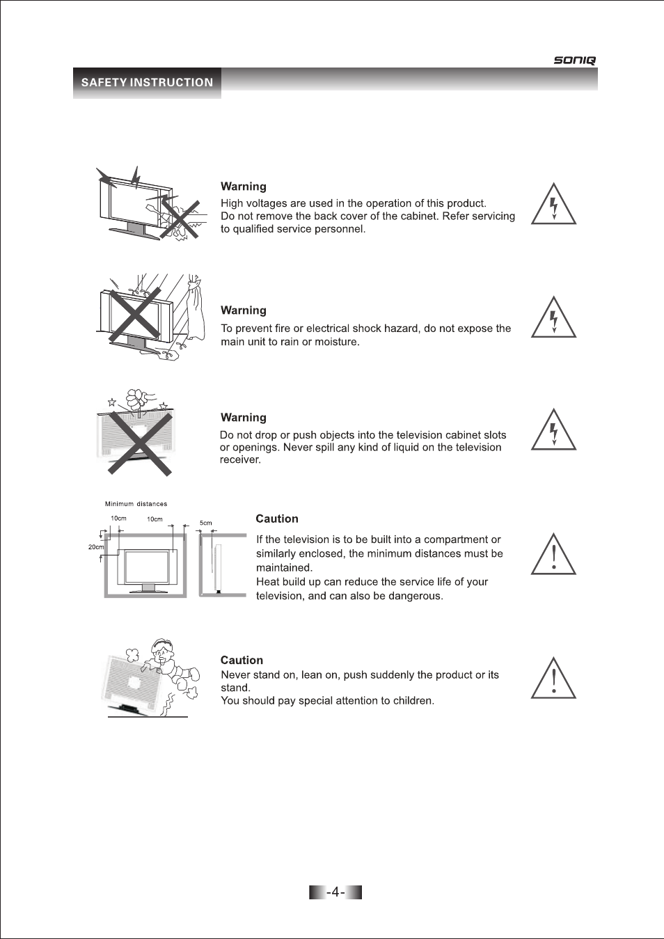 SONIQ L26V10A User Manual | Page 5 / 27
