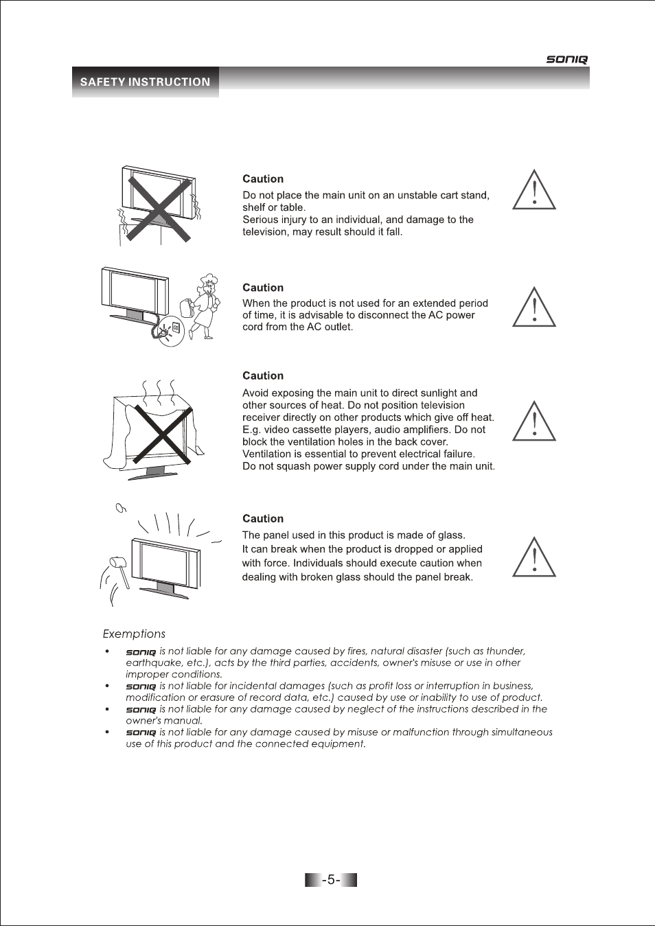 SONIQ L26V10A User Manual | Page 6 / 27