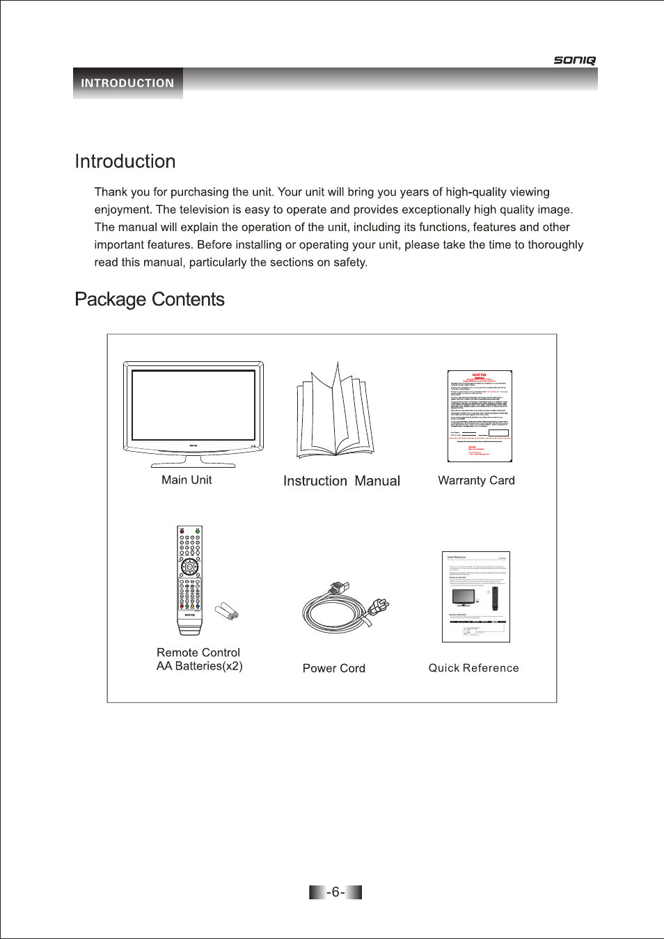 SONIQ L26V10A User Manual | Page 7 / 27