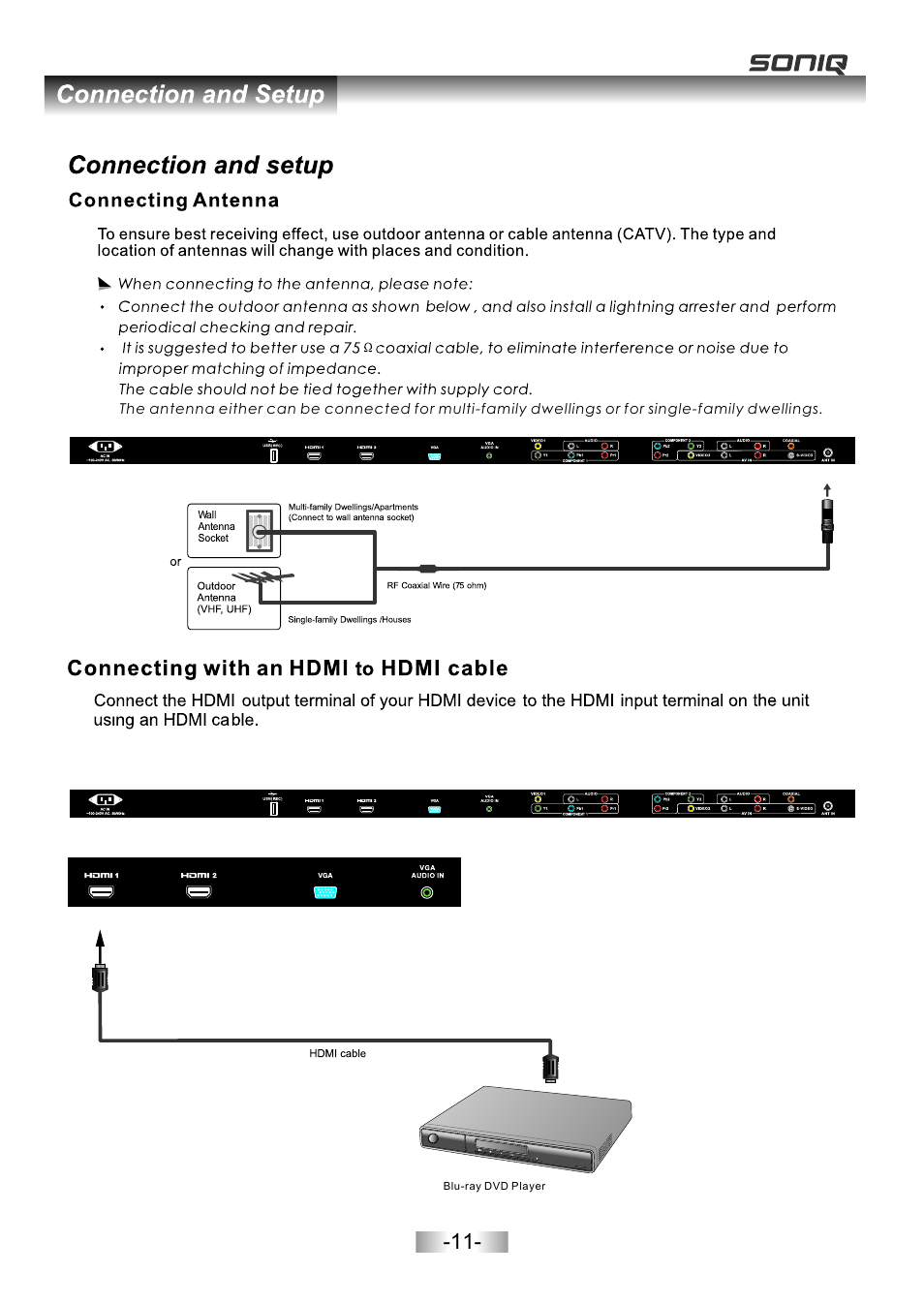 页面 13 | SONIQ L32V11B User Manual | Page 12 / 37