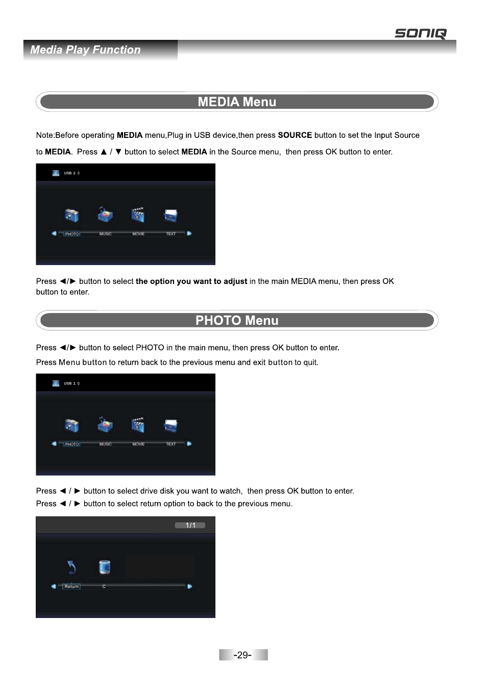 页面 31 | SONIQ L32V11B User Manual | Page 30 / 37