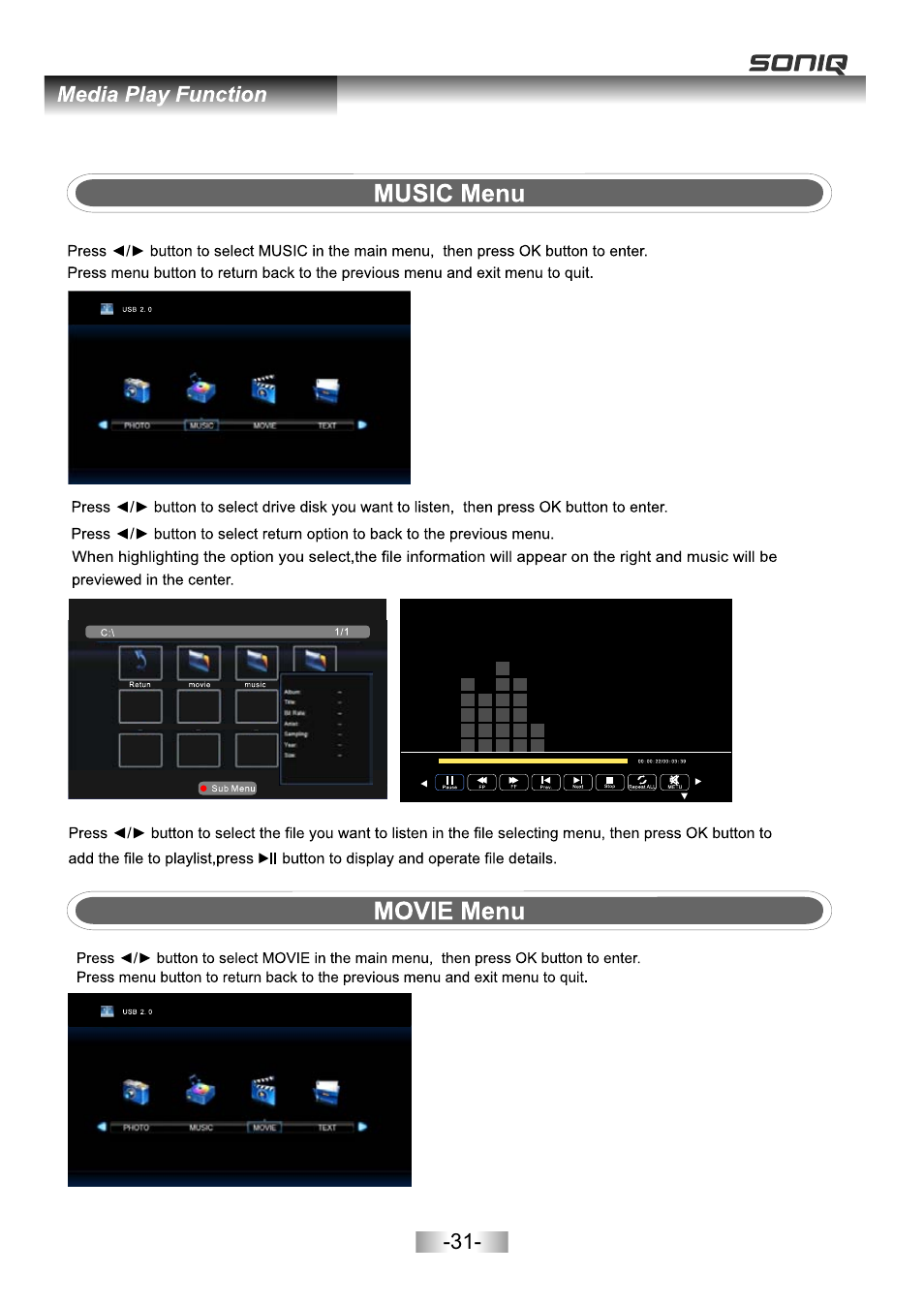 页面 33 | SONIQ L32V11B User Manual | Page 32 / 37