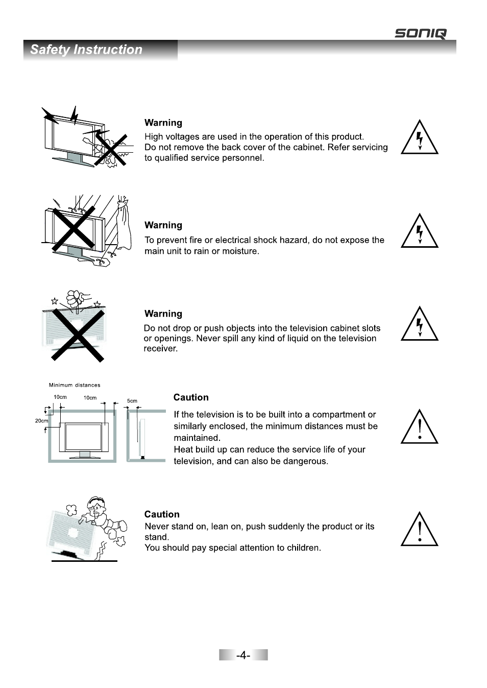 页面 6 | SONIQ L32V11B User Manual | Page 5 / 37