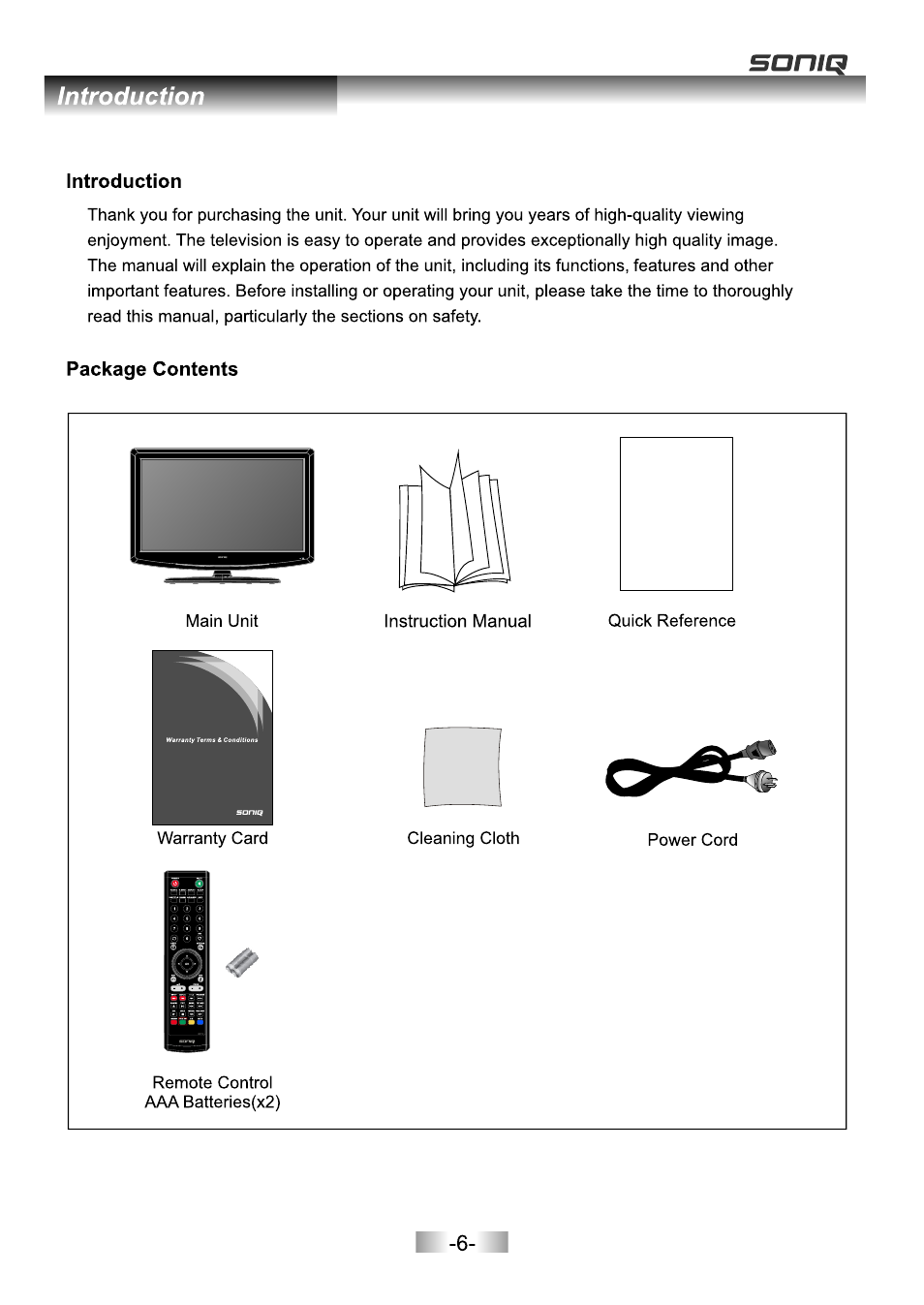 页面 8 | SONIQ L32V11B User Manual | Page 7 / 37